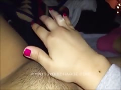 Creamy pussy masturbation with cum on fingers
