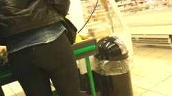 Great ass candid in shop, in jeans tight ass part2