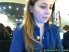 Cam Model Strips And Flashes In Very Crowded