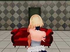 MMD Sexy Blondie and BigDaddy in the Champagne Room GV00142