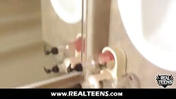 Real Teens - Sandra fingering in bathroom
