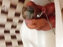 Monika in the shower