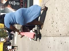 EBONY SLOW MOTION BIG BOOTY WALKING